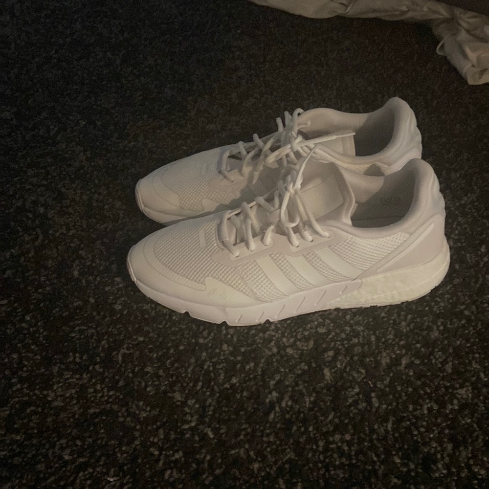 men size 14 white adidas with box